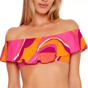 Trina Turk 'Vivid Vista' Off-The-Shoulder Bandeau Bikini Top, Multicolor